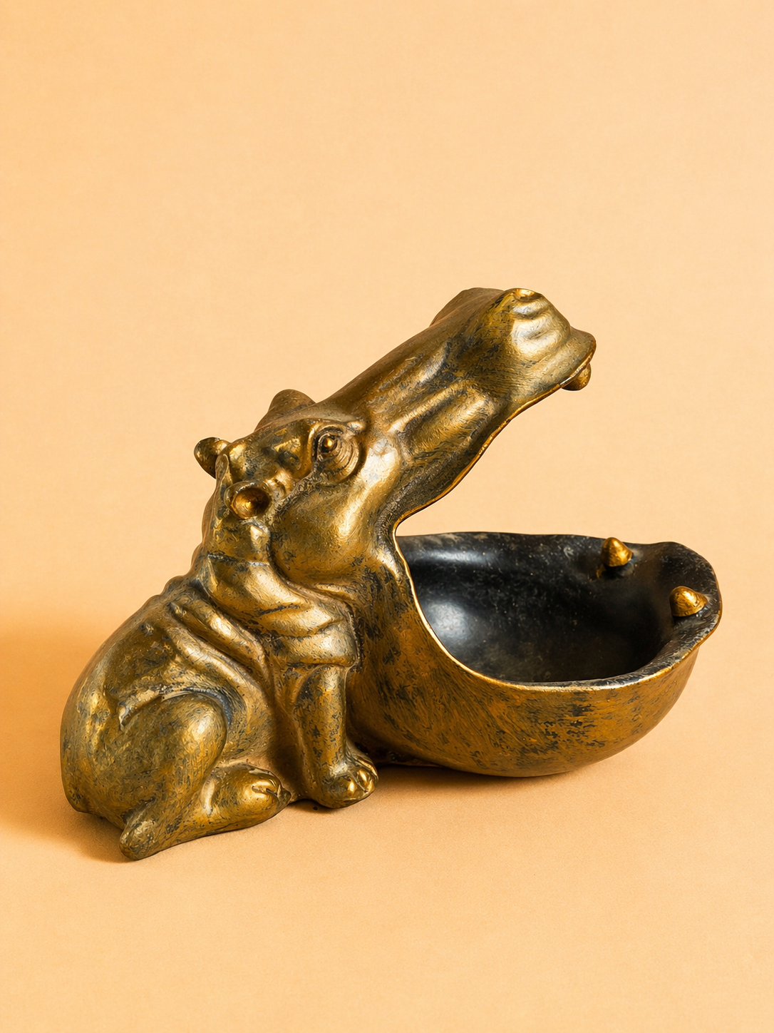 handcrafted hippo decorative bowl 3