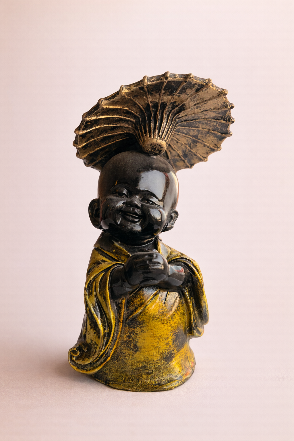 handcrafted monk statue set