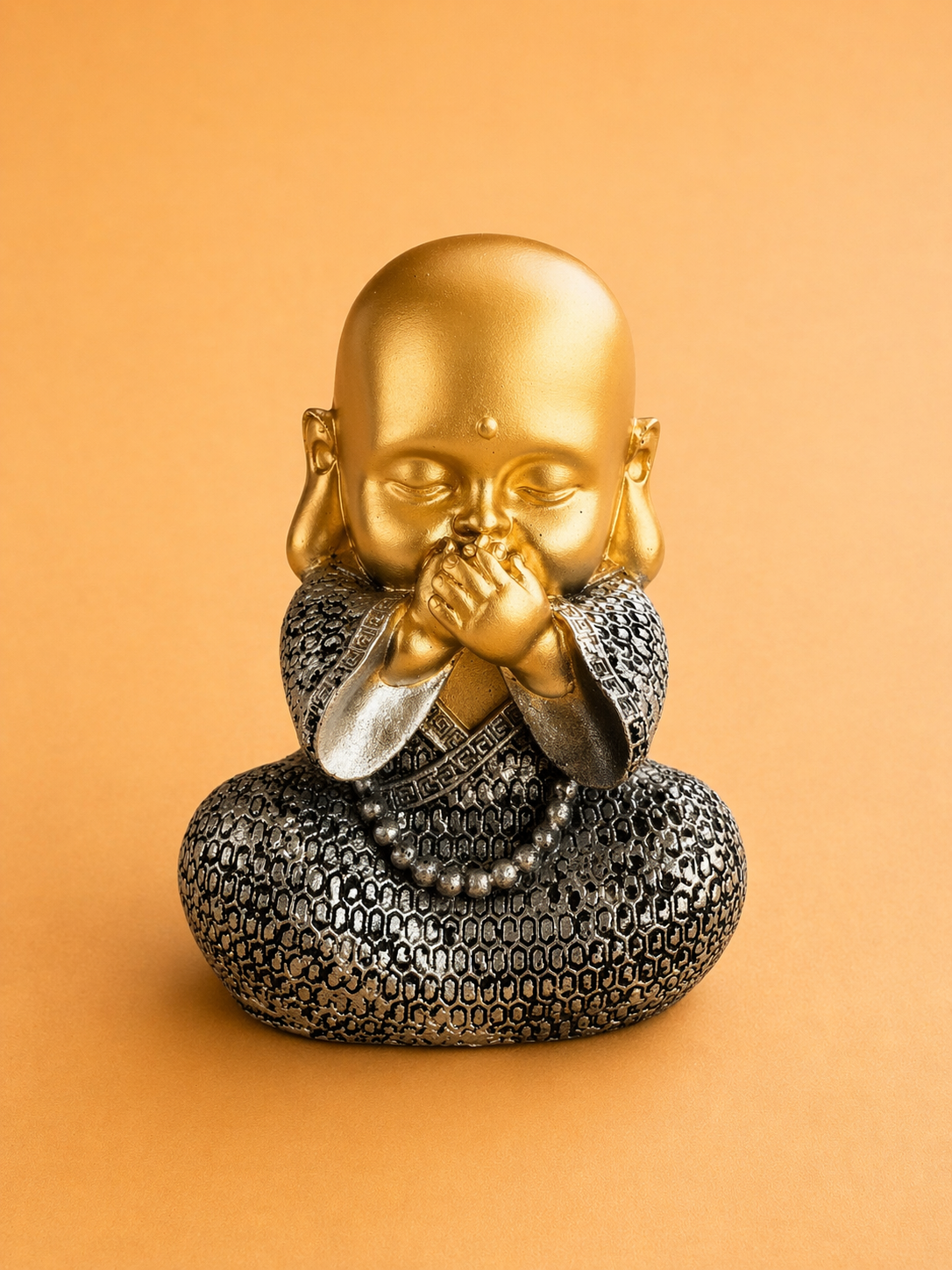 handcrafted three wise monk statue set