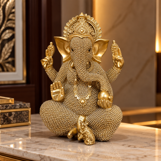 Gold Lord Ganesha Idol