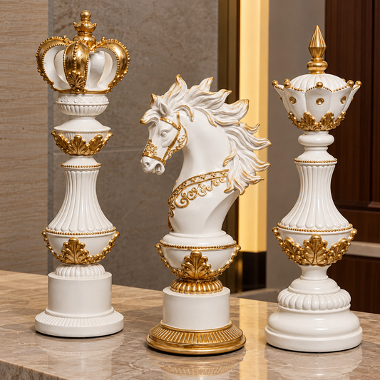 Chess Piece Set–King,Queen & Knight