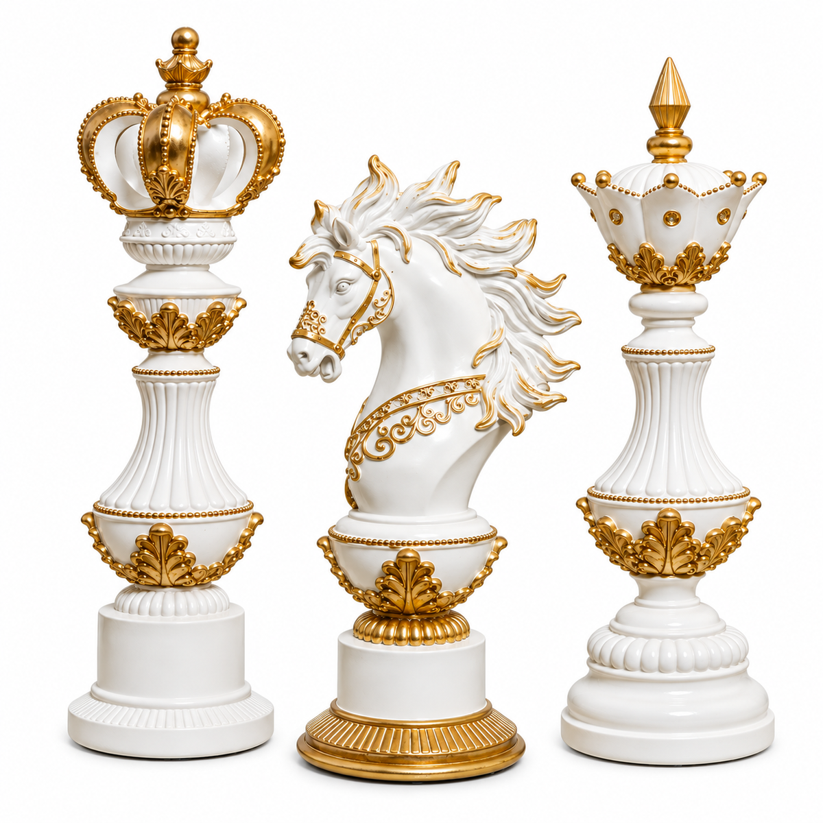 Chess Piece Set–King,Queen & Knight