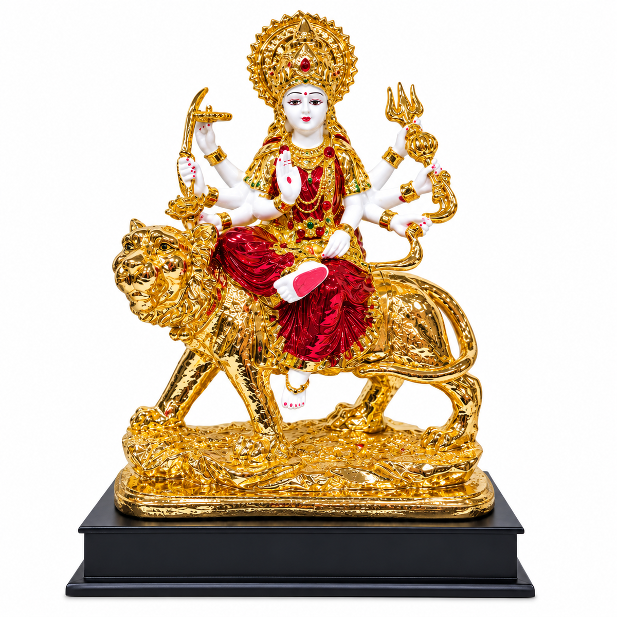 Gold Finish Maa Durga Idol on Lion