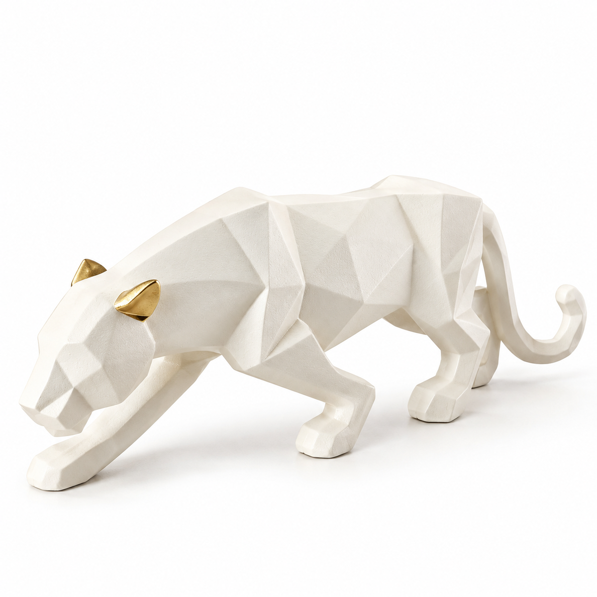 Geometric Panther Sculpture
