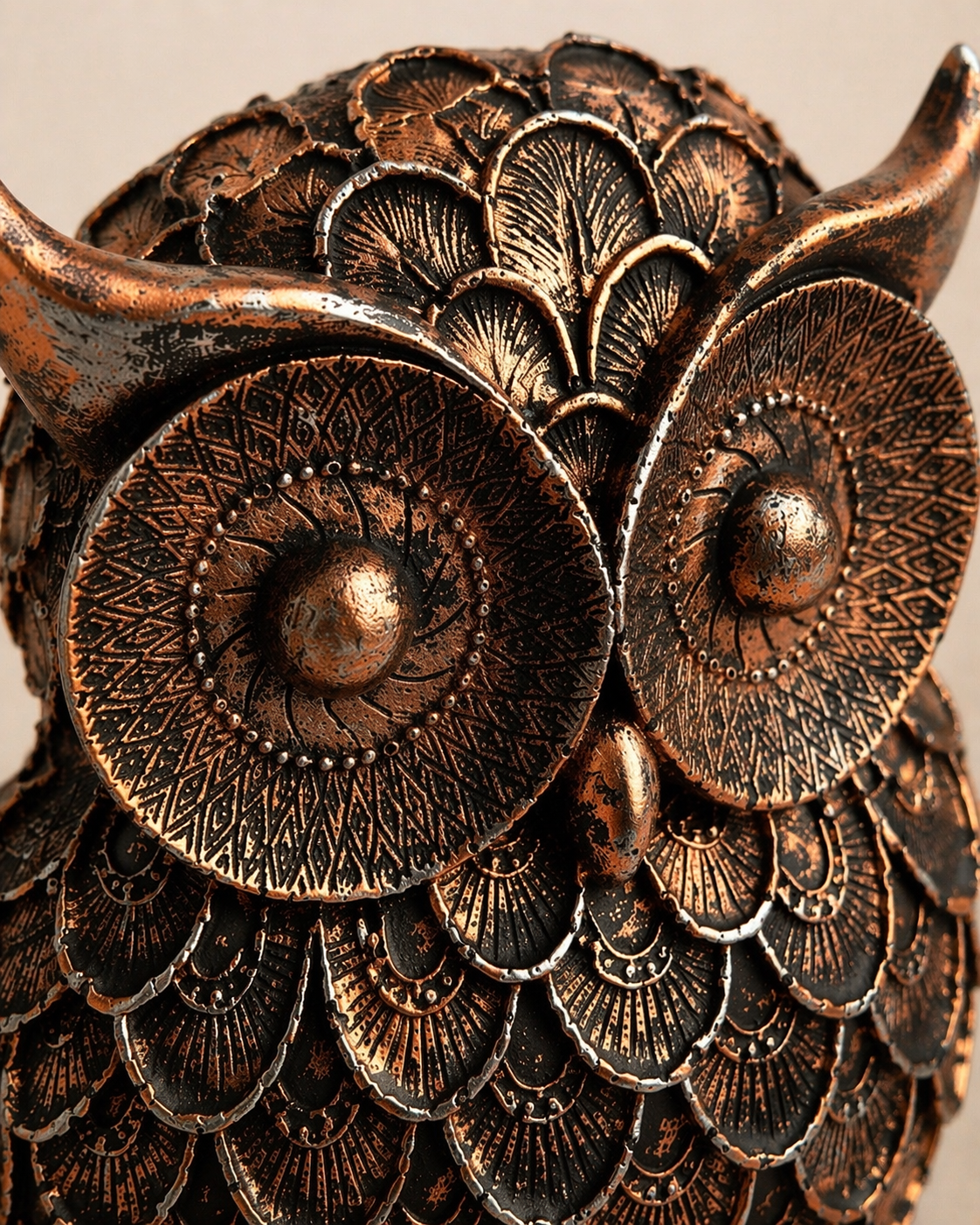 Handcrafted Antique Bronze Owl Showpiece 2
