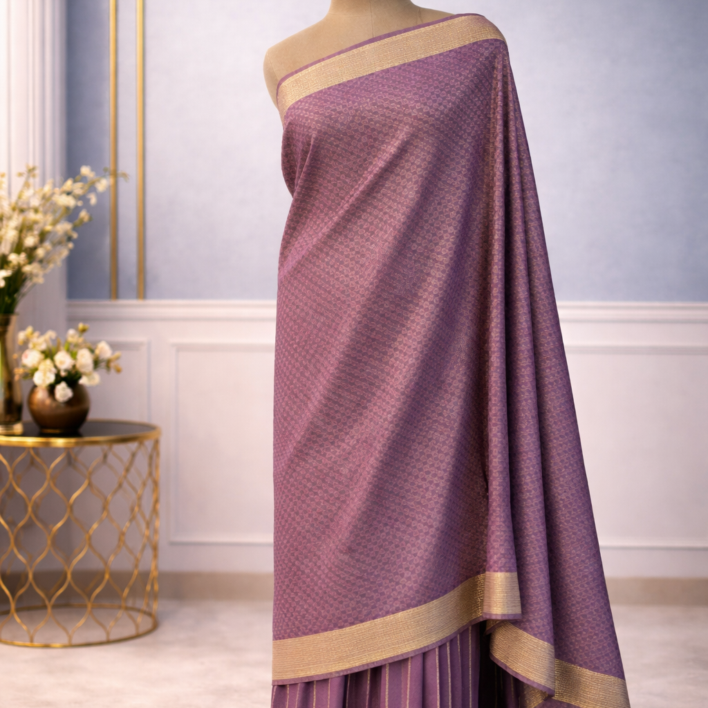 Lavender Purple Saree