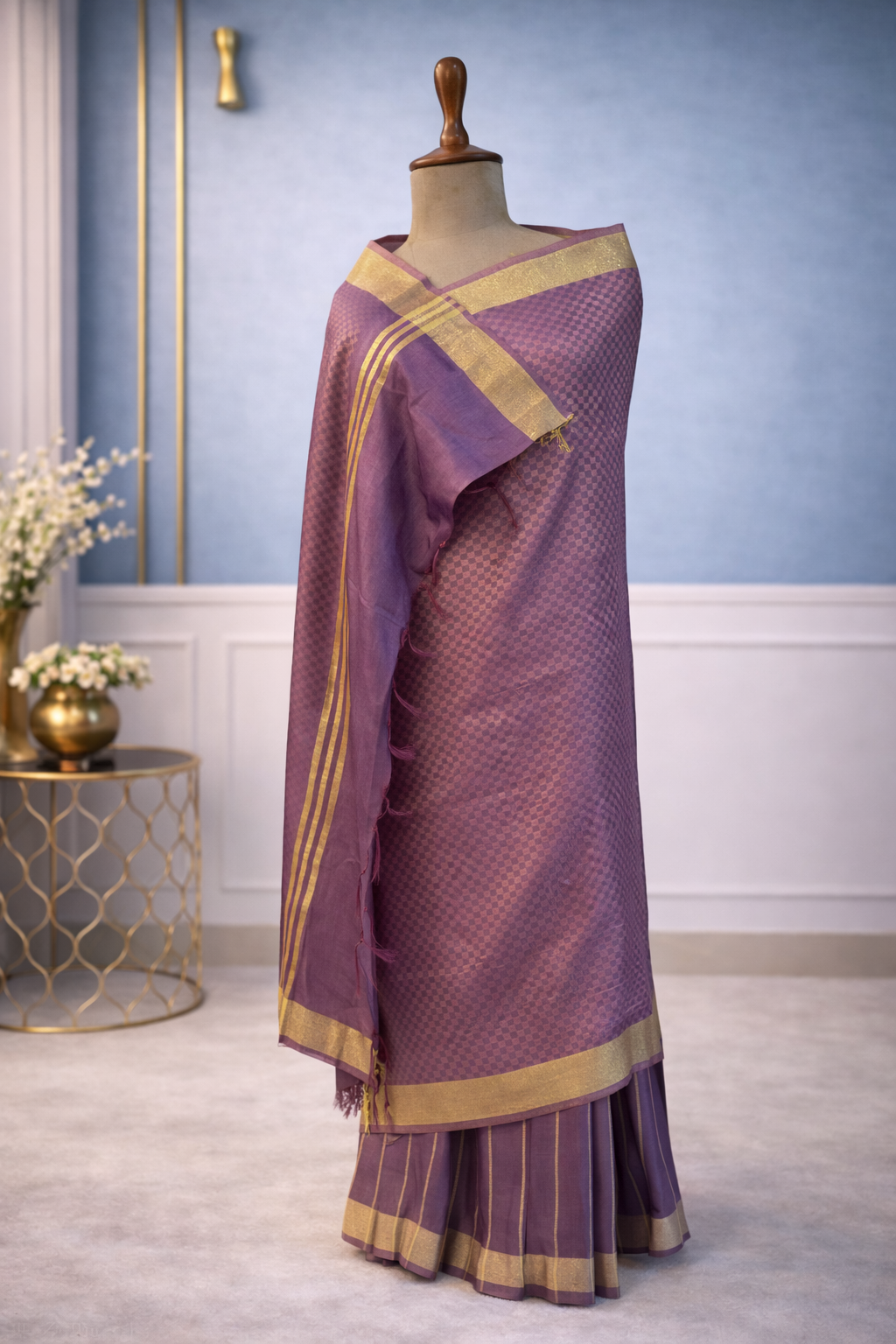 Lavender Purple Saree