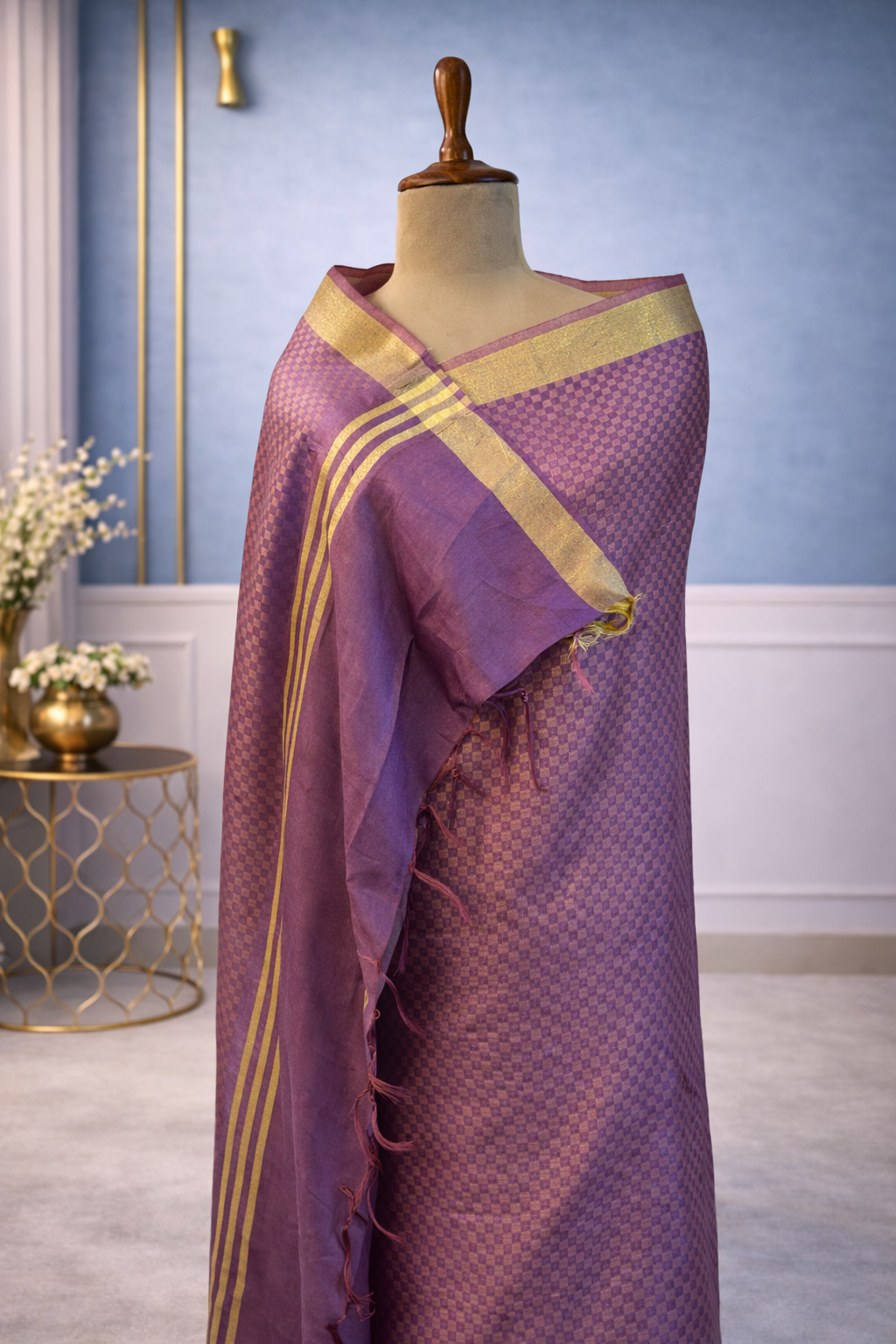 Lavender Purple Saree