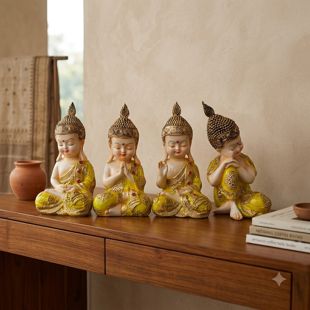 Buddha Monk Set of 4