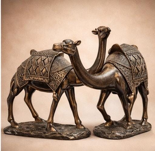 Luxury Camel Pair Table Décor – Artistic Home Interior Accent