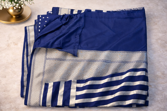 Royal Blue Banarasi Saree