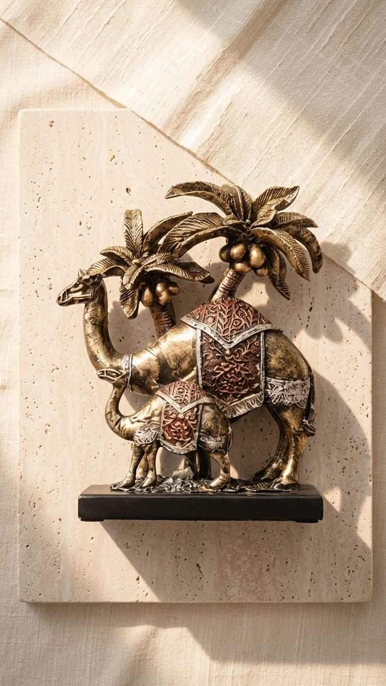 Camel family showpiece for home decor India – Premium Luxury Home Decor Sculpture India