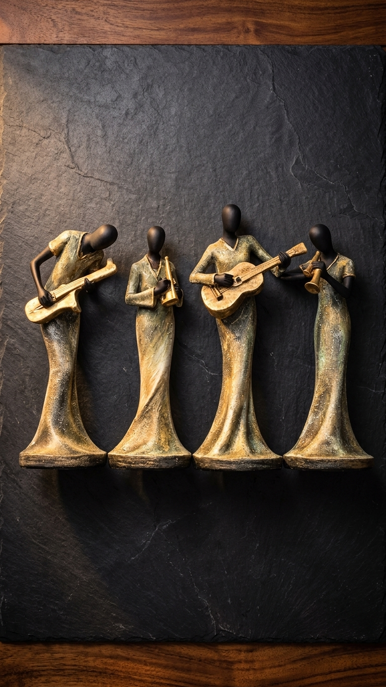 Abstract musician figurines set for home decor India – Modern Art Showpiece for Living Room & Office Decor India
