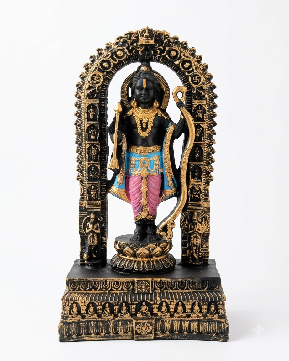 Black and Gold Lord Rama Idol