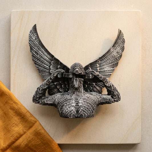 Handcrafted Winged Guardian Sculpture – Premium Artistic Decor