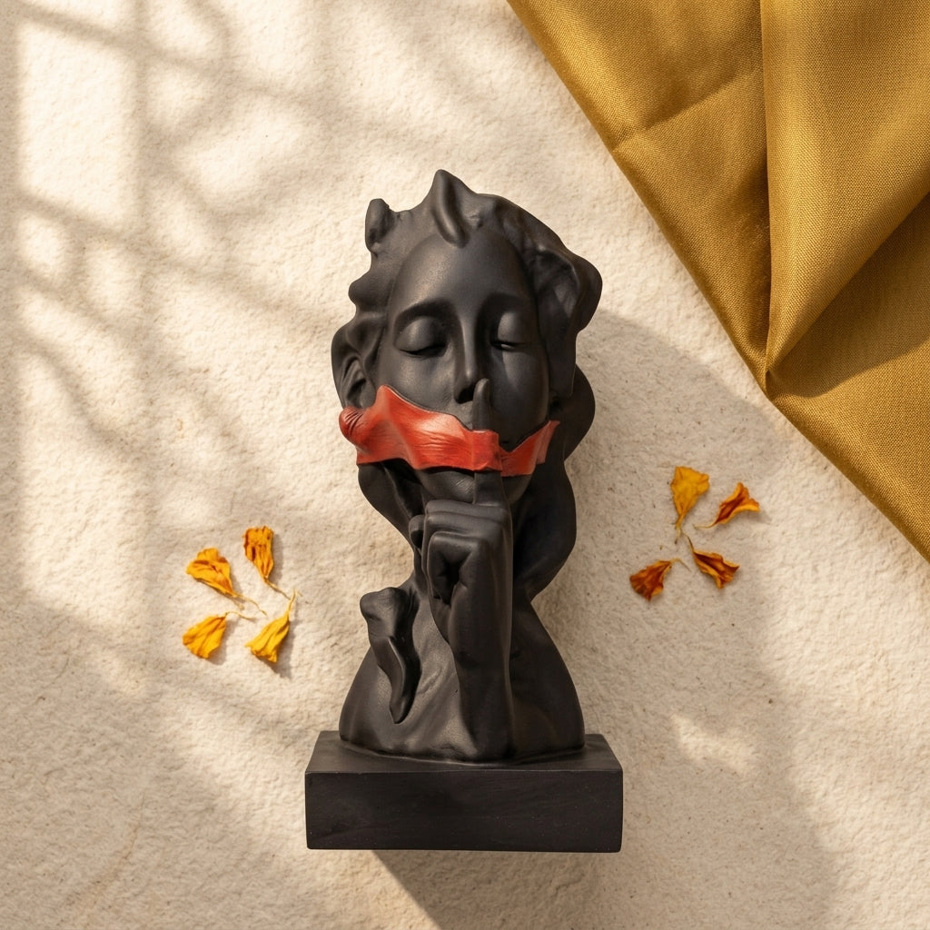 Silence Face Sculpture
