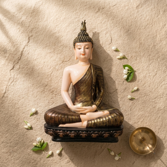 Handcrafted Meditating Buddha Idol