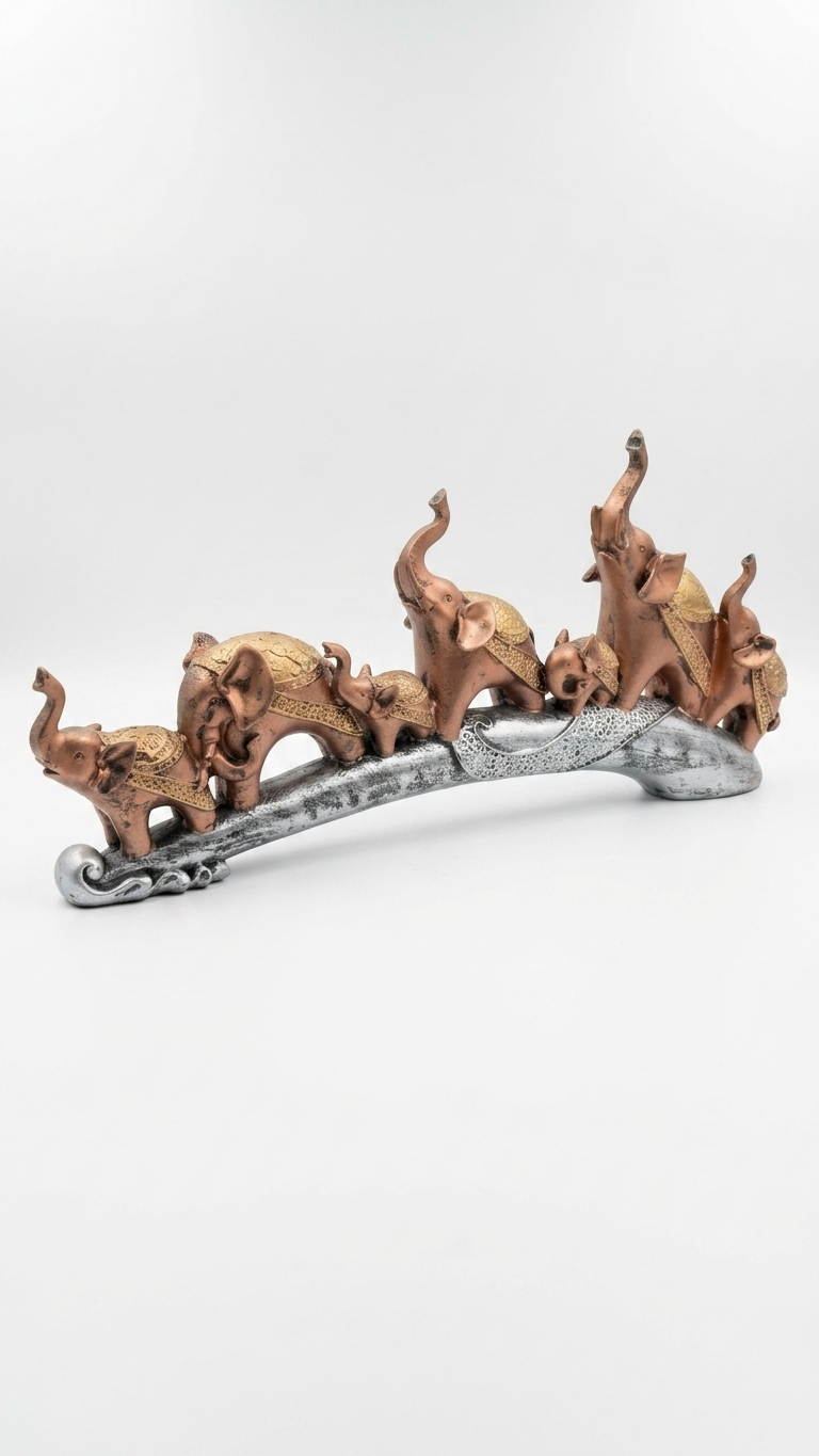 Handcrafted Elephant Family Showpiece