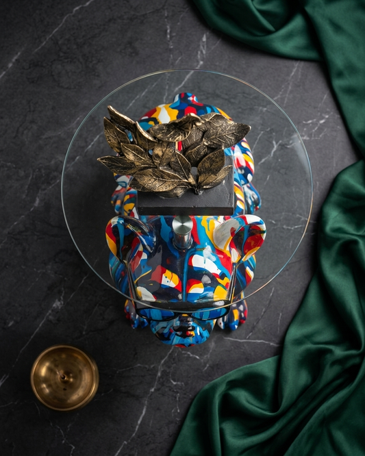 Handcrafted Pop Art French Bulldog Side Table