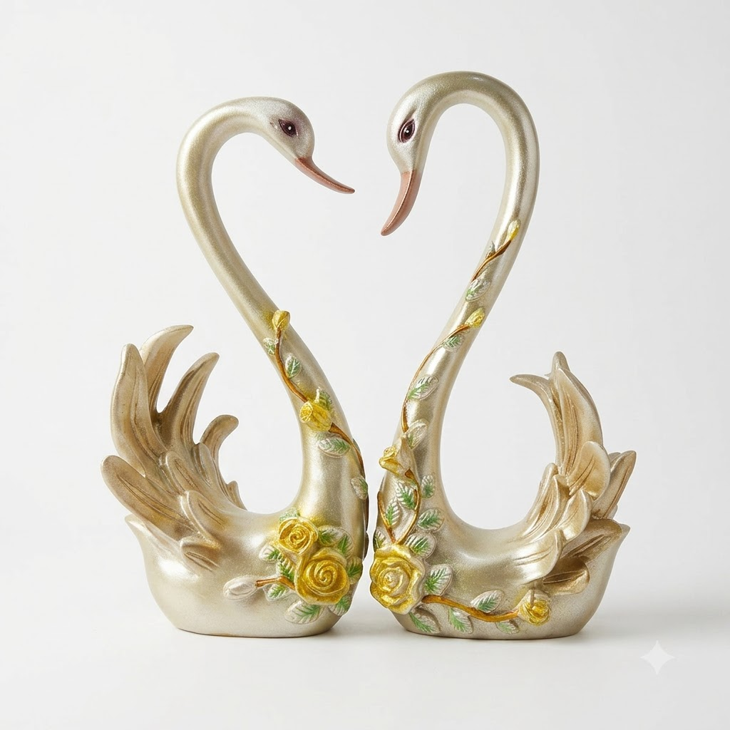 Swan Couple Showpiece