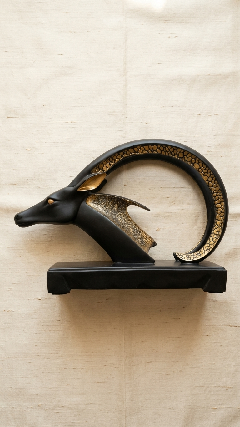Handcrafted Deer Head Sculpture Showpiece – Premium Modern Resin Decor