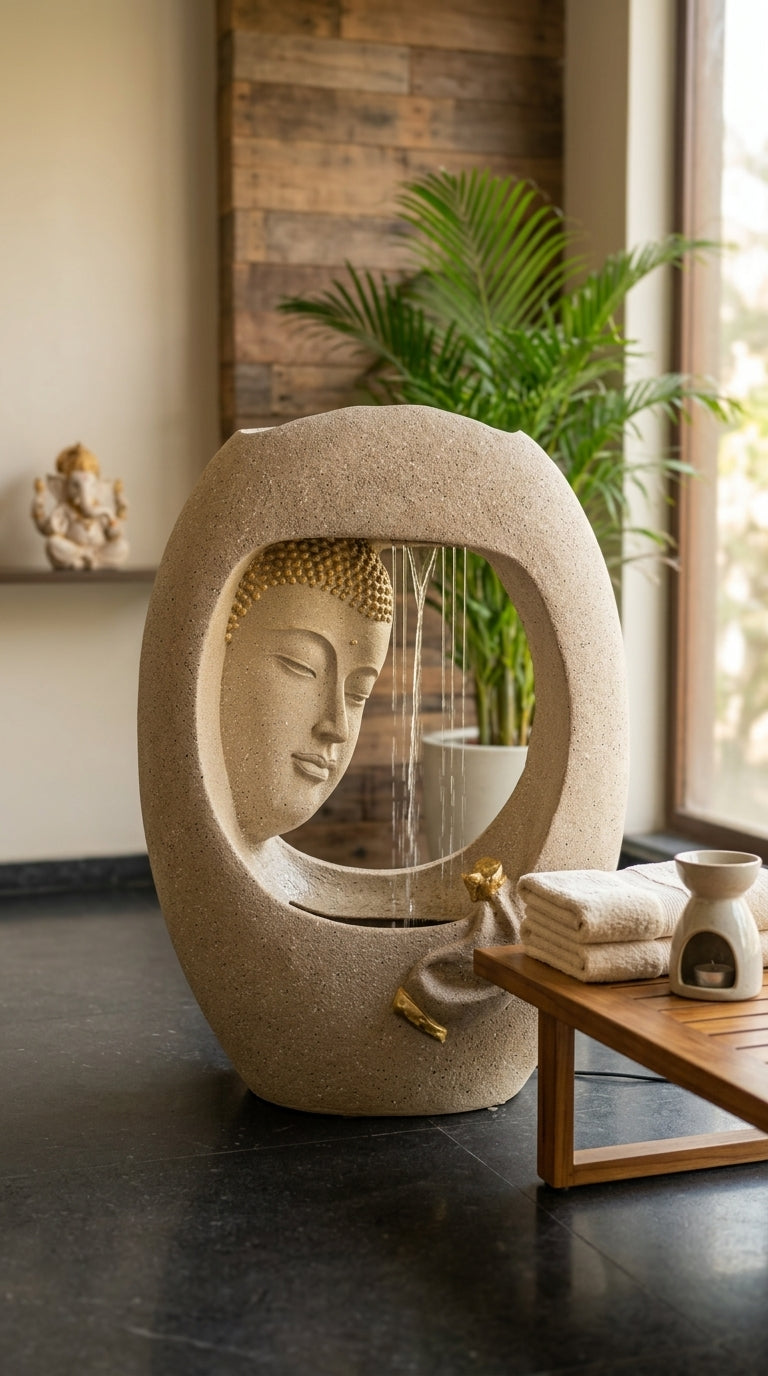 Handcrafted Buddha Indoor Water Fountain