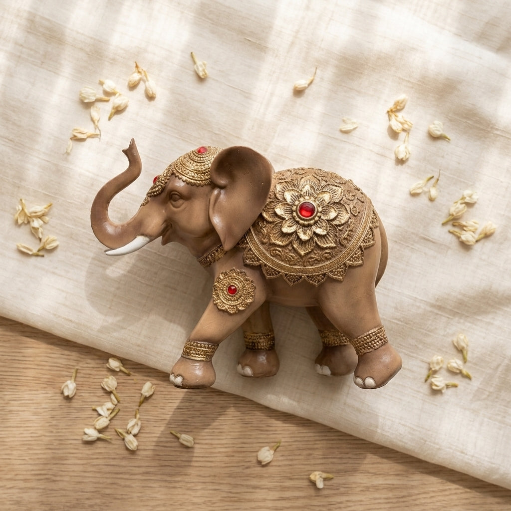 Royal Elephant Pair Showpiece