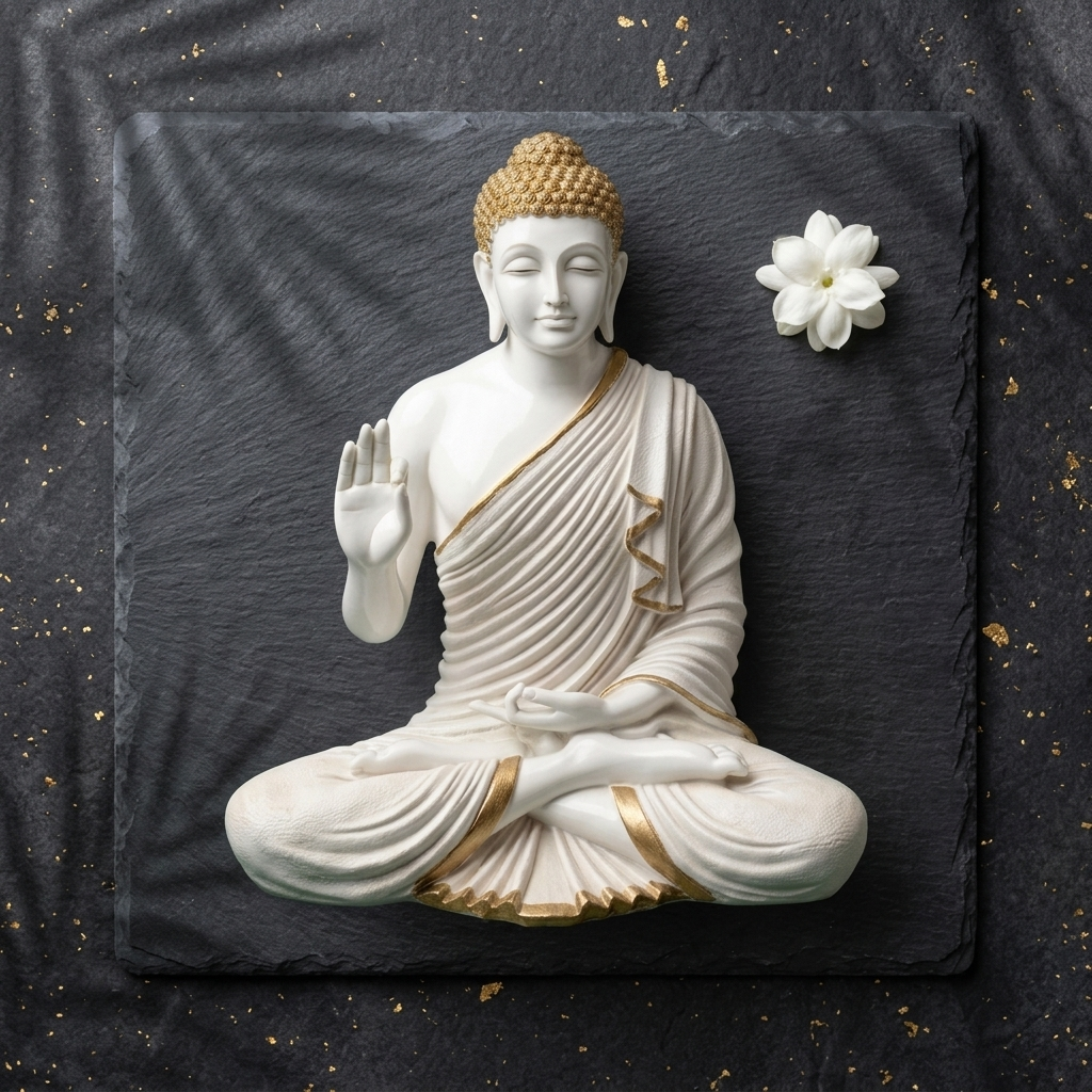 White Buddha Idol