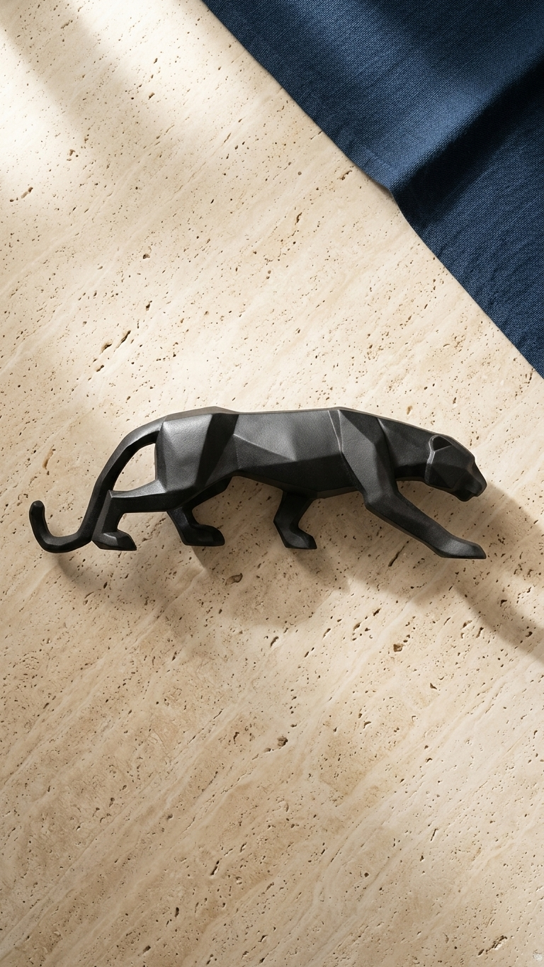 Modern Geometric Panther Decor