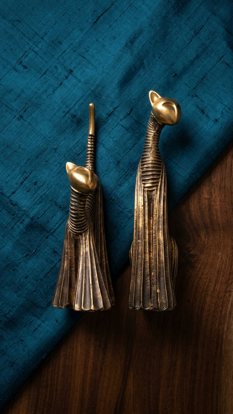 Royal Cat Couple Showpiece Set