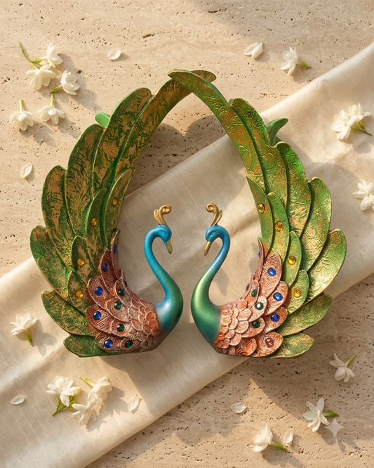 Handcrafted Peacock Pair