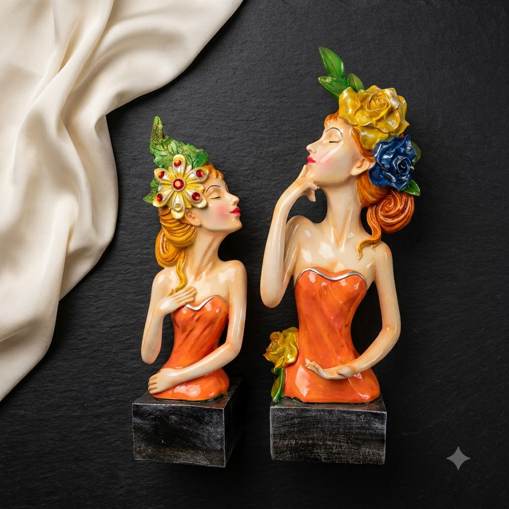Floral Lady Set Of 2 Pieces