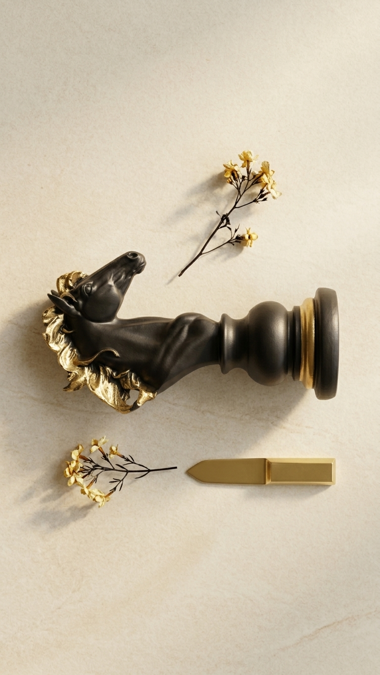 Handcrafted Chess Piece Decor Set