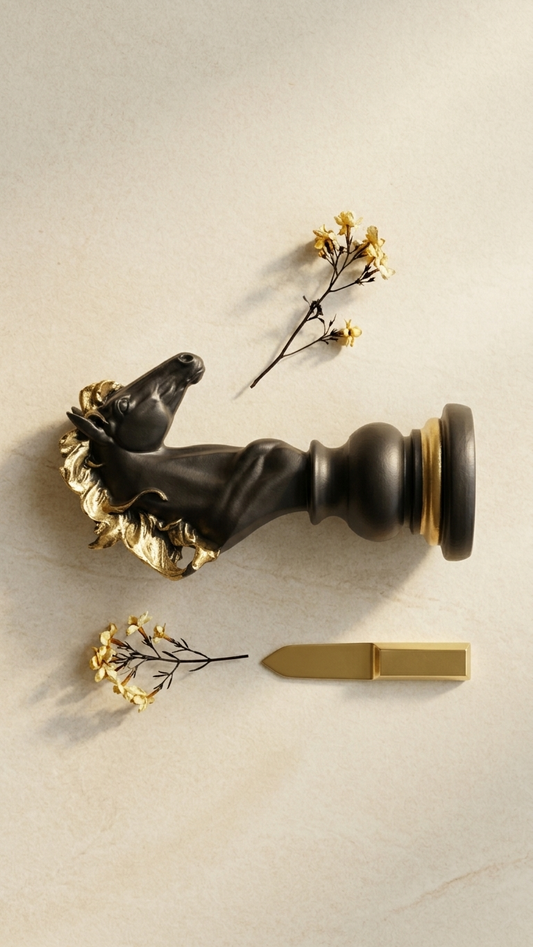 Handcrafted Chess Piece Decor Set