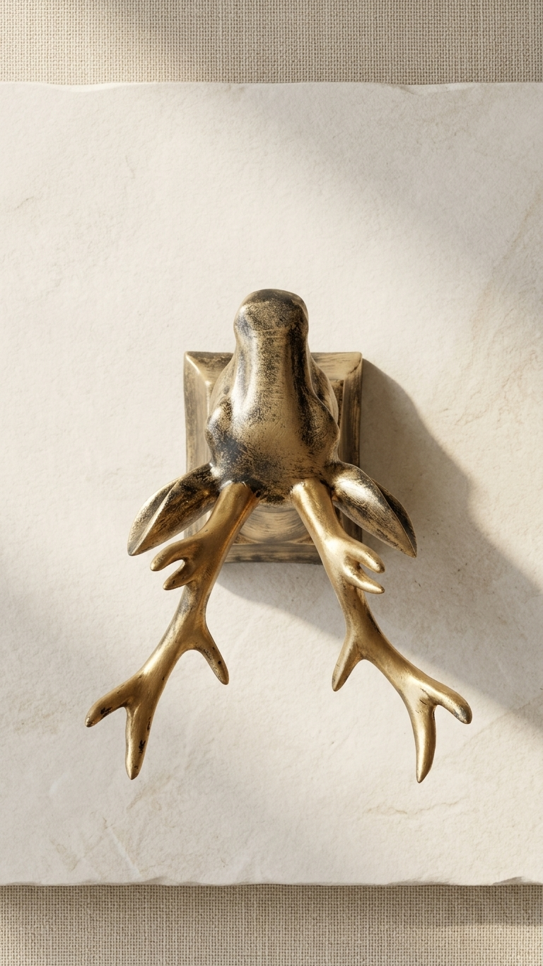Handcrafted Golden Deer Head Showpiece – Premium Resin Animal Sculpture for Luxury Home Decor