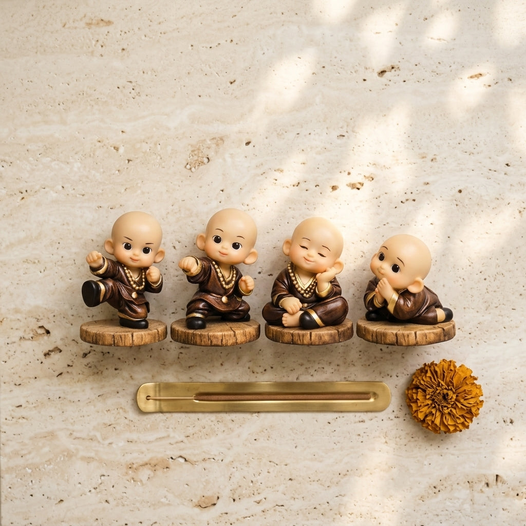 Meditating monk figurines for home decor India– Peaceful Buddhist Showpiece for Home & Office Decor India