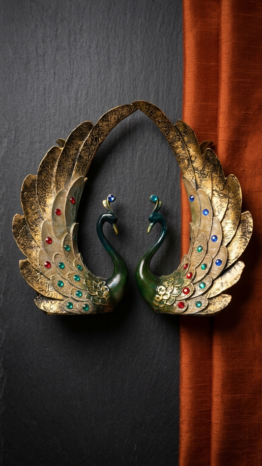 Royal Peacock Pair Showpiece