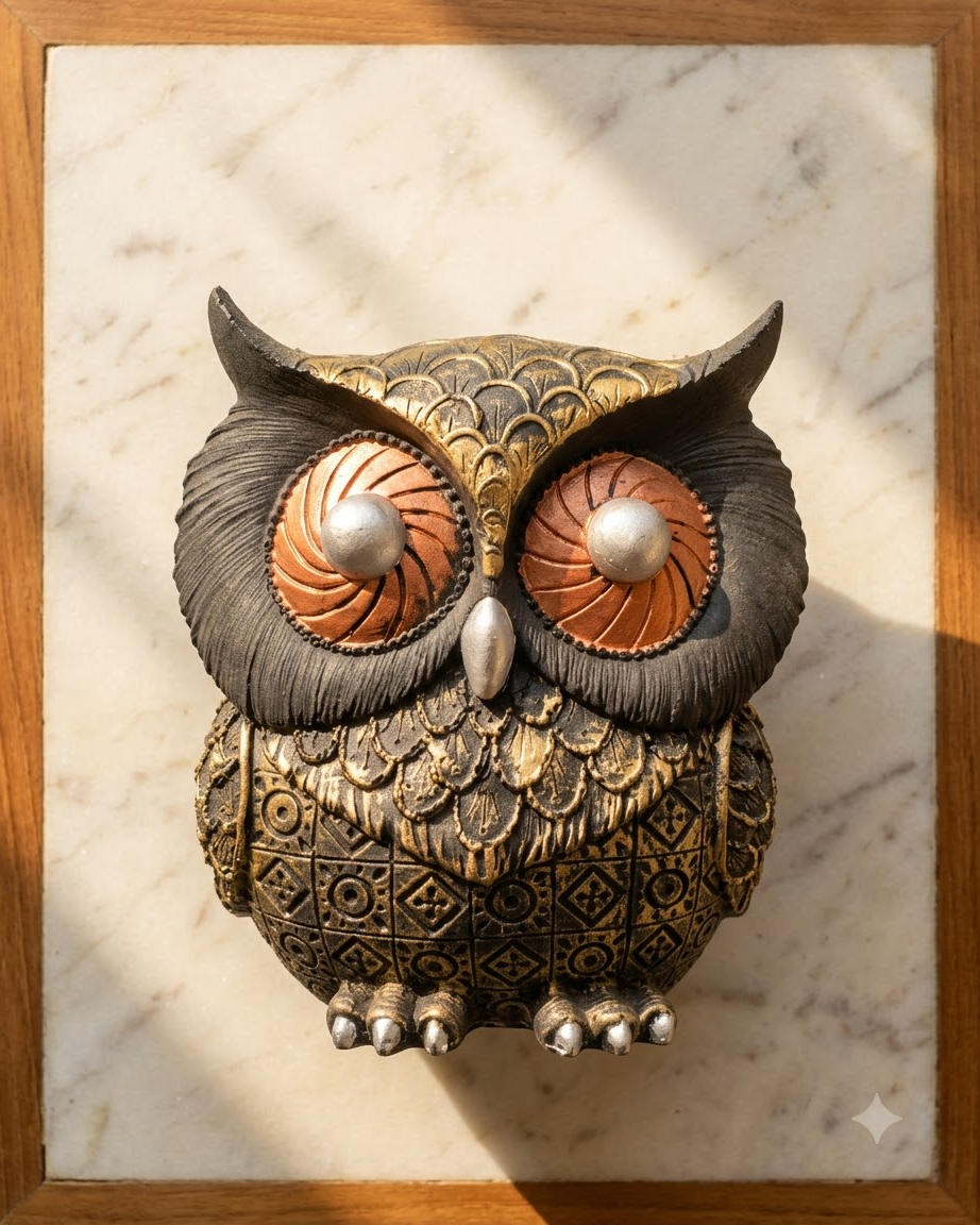 Handcrafted Owl Showpiece for Home Decor