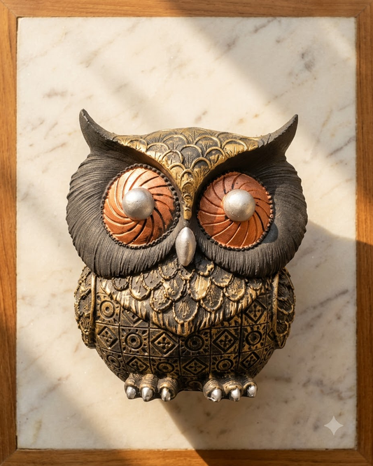 Handcrafted Owl Showpiece for Home Decor