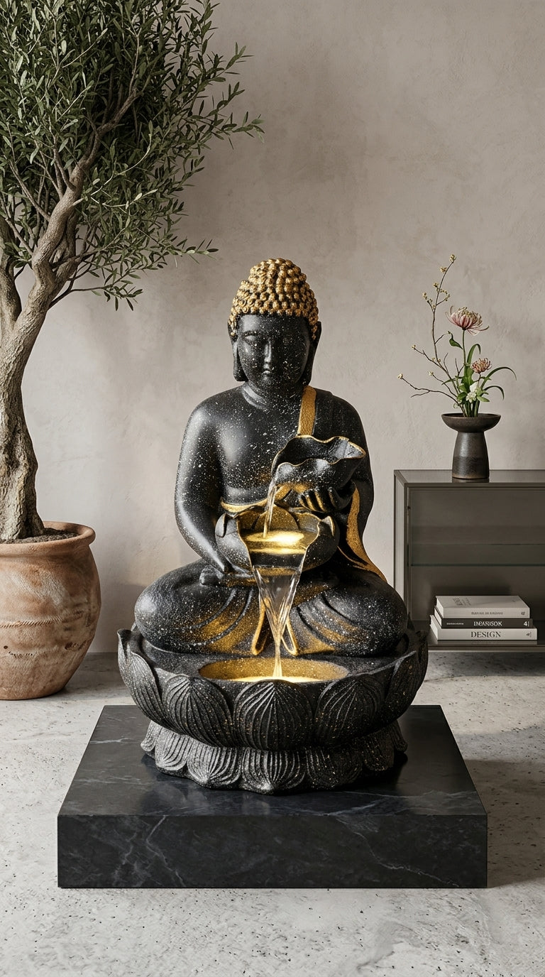 Handcrafted Buddha Indoor Water Fountain
