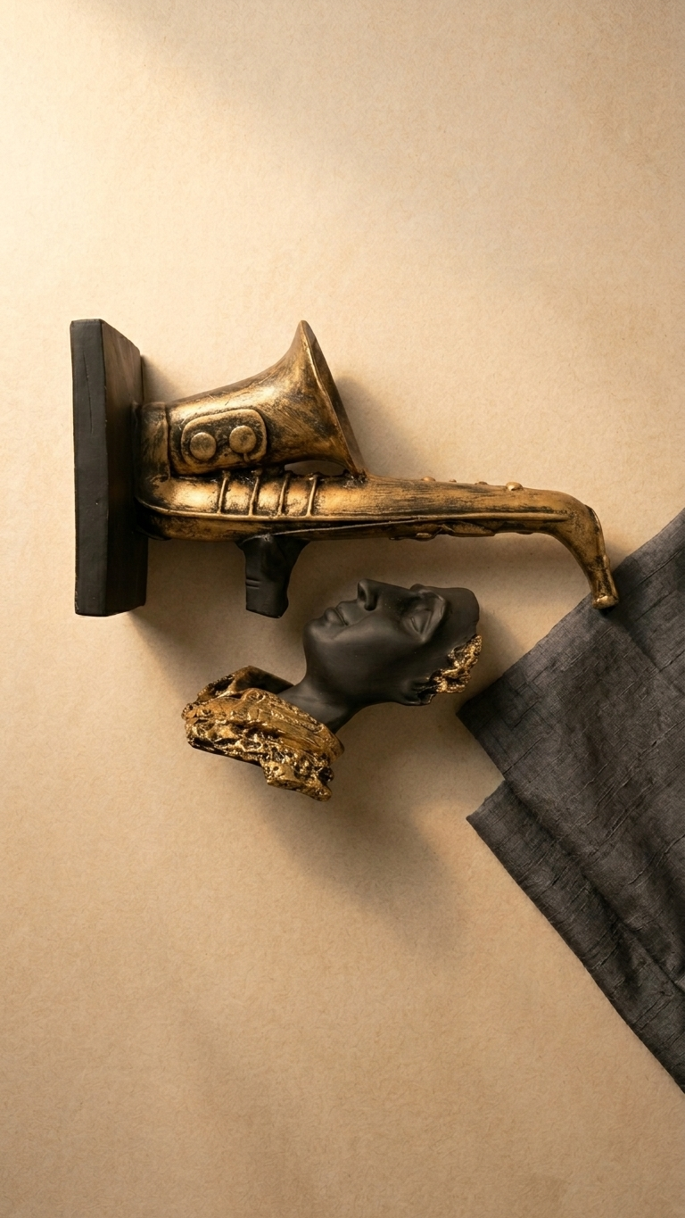 handcrafted saxophone sculpture