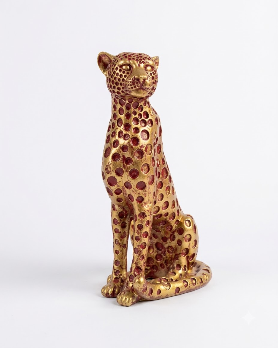 Golden Leopard Showpiece