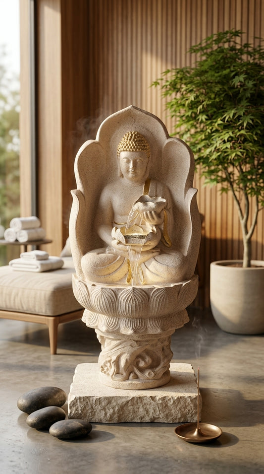 Handcrafted Buddha Tabletop Water Fountain