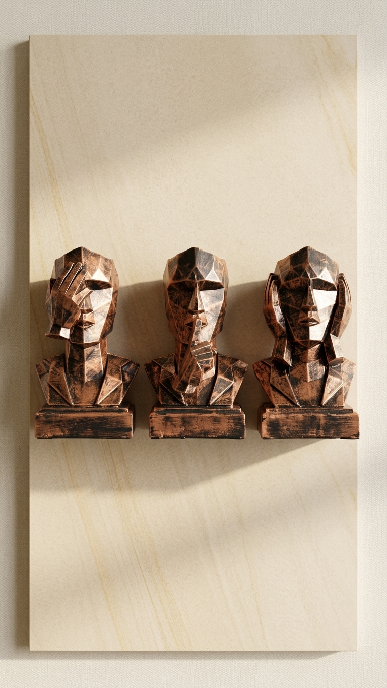 3 wise men abstract showpiece