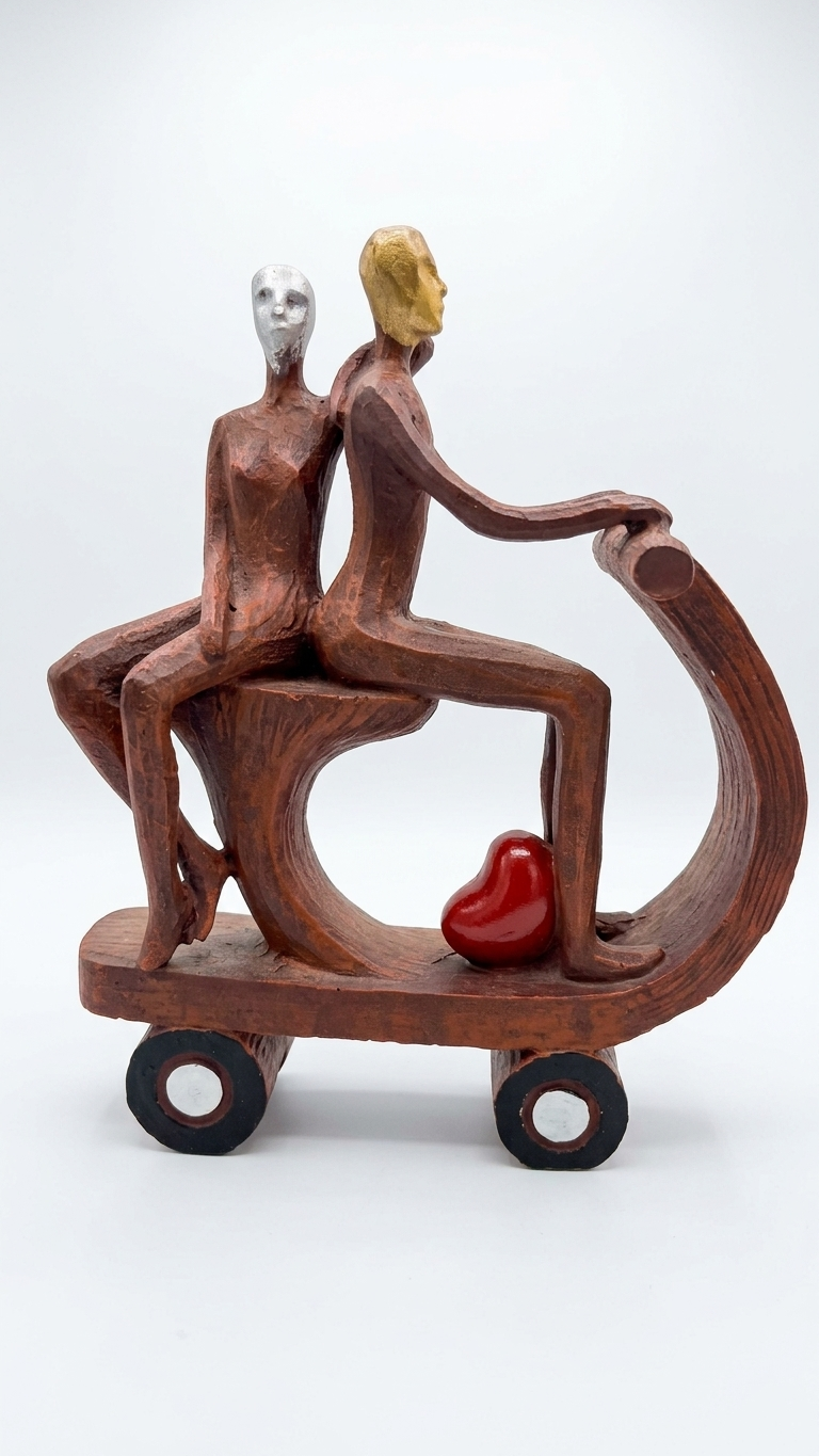 Handcrafted Couple Bicycle Showpiece