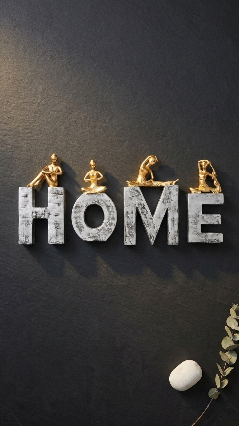 Decorative HOME letters showpiece for living room India – Luxury Living Room Table Decor Set India