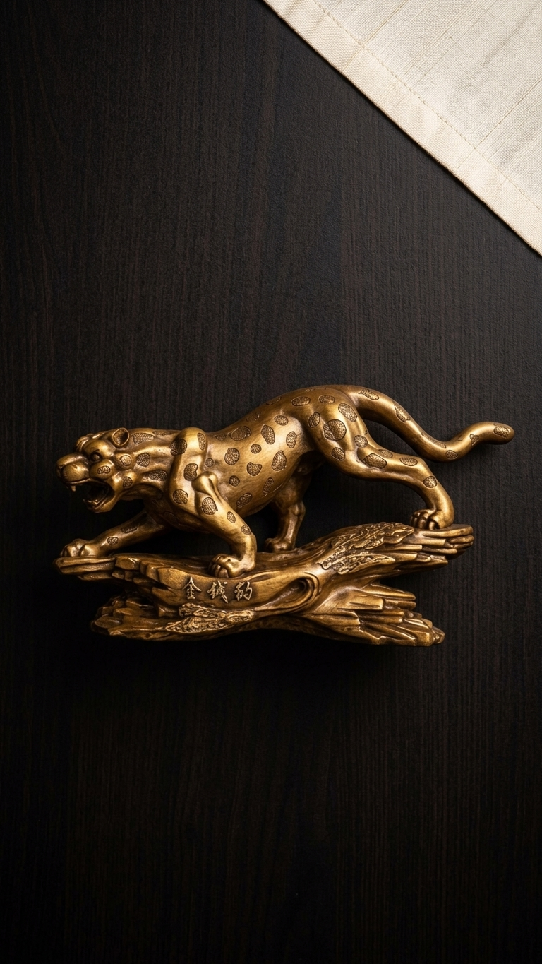 Golden leopard statue for home decor India – Feng Shui Wealth & Protection Decor for Home & Office