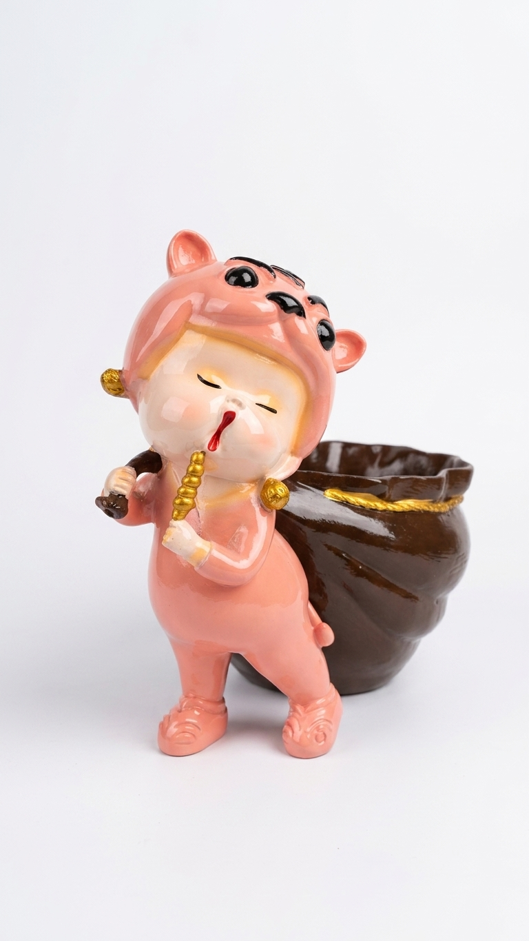 Cute Baby Planter Showpiece for Home Decor | Modern Cartoon Flower Pot & Succulent Holder