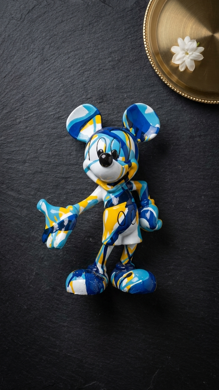 Handcrafted Abstract Mickey Mouse Showpiece – Artistic Character Sculpture