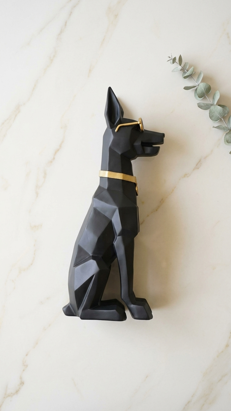 Modern Geometric Dog Showpiece